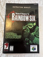 Nintendo 64 N64 Manual Only Tom Clancy's Rainbow Six Instruction Booklet