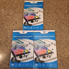 3 2-Pack New Nintendo Switch OLED 9H Hardness HD Tempered Glass Screen Protector