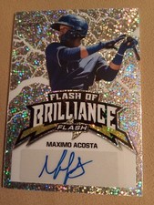 2020 Leaf FLASH OF BRILLIANCE Maximo Acosta AUTOGRAPH #FB-MA2 Rookie Baseball
