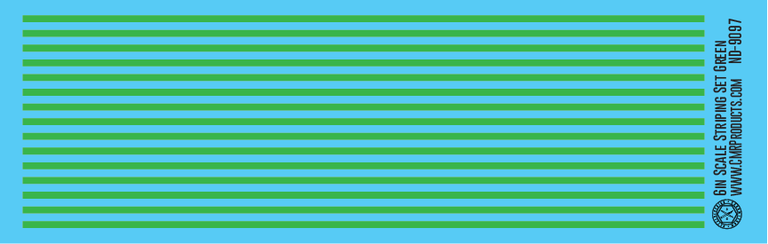 N Scale - Scale Striping Set 6in Green
