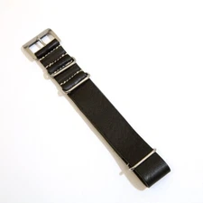 20mm Black leather Watch Strap for Rolex / Patek Philippe / Cartier