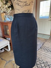 Vintage Wool Pencil Skirt, Harve Benard, sz8 Lined, Back Slit