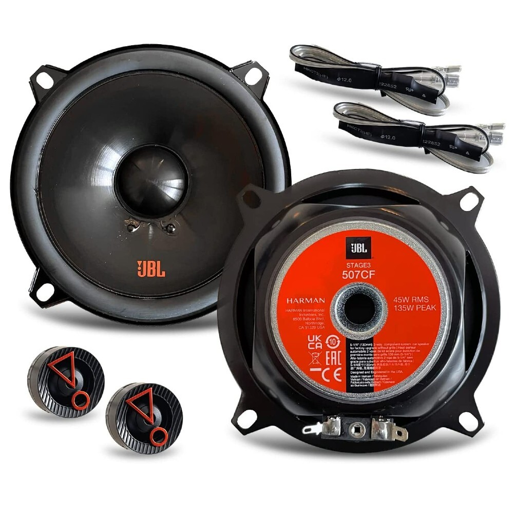 1 kit a 2 vie JBL STAGE3 507CF 130 mm 135 watt max 3 ohm alloggiamenti standard