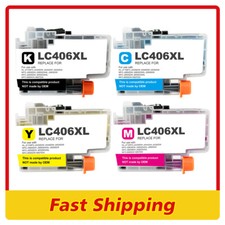 Replacement LC406 LC 406 Ink Cartridge compatible for Brother MFC-J4335DW 4-Pack