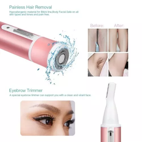 4 in 1 Wet & Dry Painless Rechargeable Lady Shaver Electric Razor for Women NEW - Picture 5 of 8