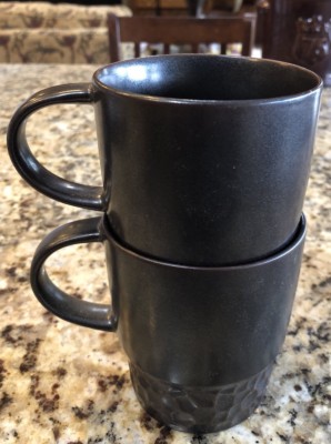 Pair Starbucks 2013 14 oz Unique Rare Textured Stackable Mugs - NEW | eBay