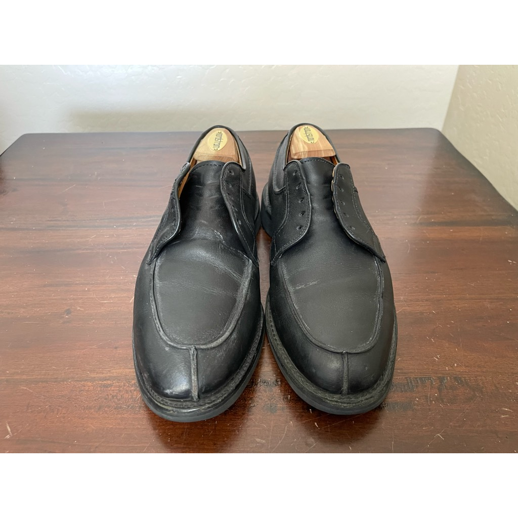 Allen Edmonds Mens Stockbridge Derby Dress Shoes Black Split Toe Lace Up 9D Allen Edmonds Stockbridge Black Split Moc Toe Lace up  main image 2