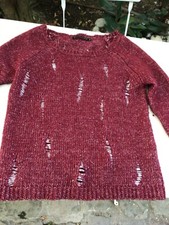 Pull bordeaux et argent BÉRÉNICE XS 34-36