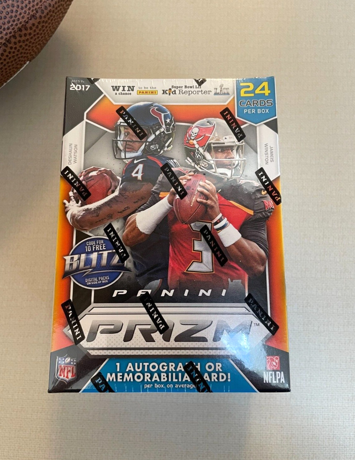2017 PANINI PRIZM FOOTBALL NEW SEALED BLASTER BOX 24 cards Look4 Mahomes AUTO RC view 4