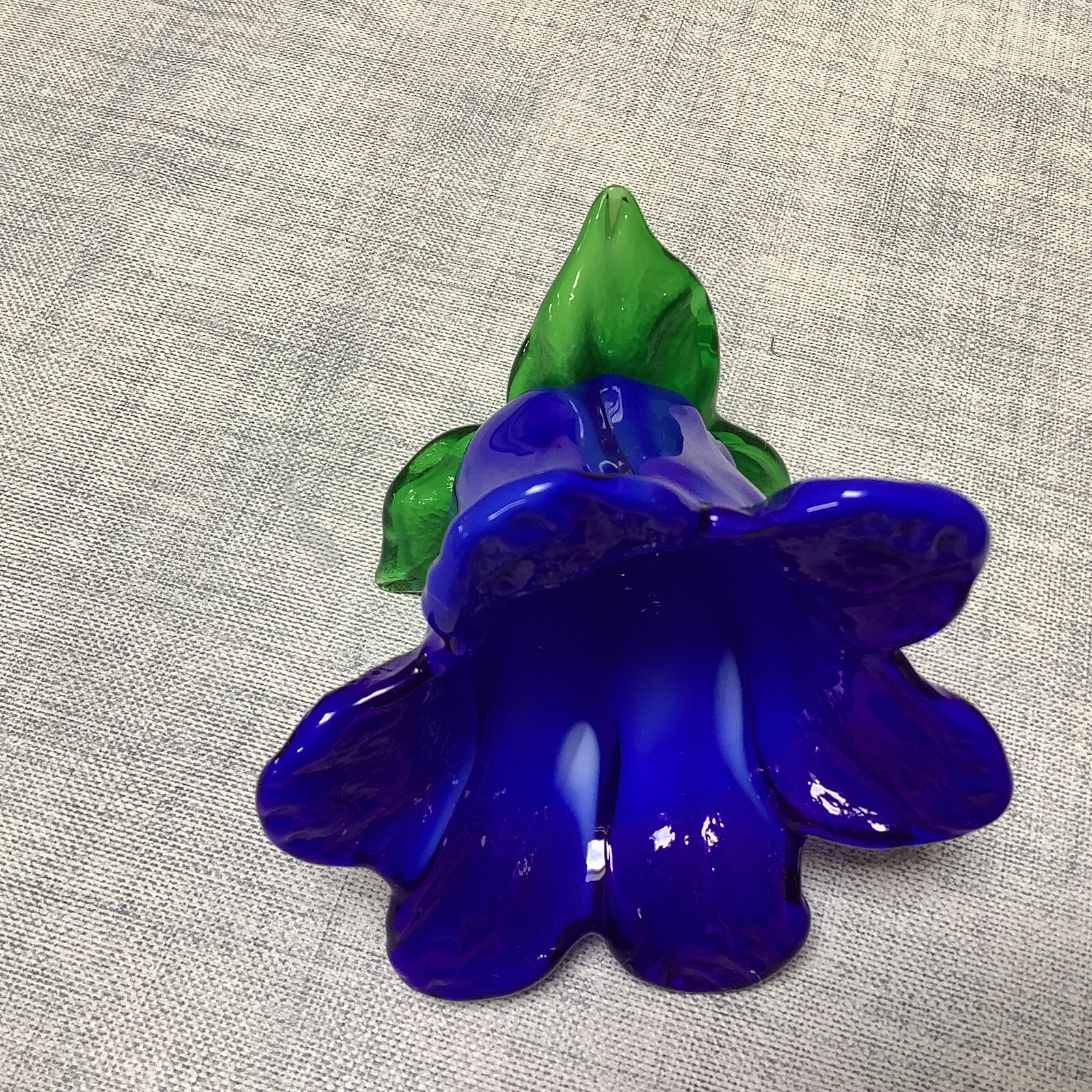 Blue Glass Tulip Flower Tea Light Holder Murano Style eBay