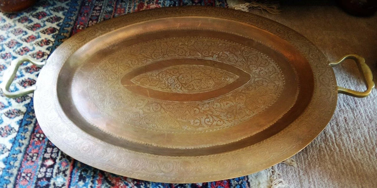MESSING BRONZE GOLD SERVIER TABLETT SCHALE PLATTE TELLER ABLAGE 17. 18. 19