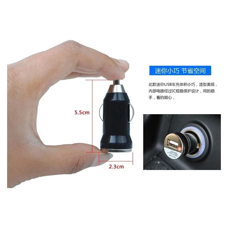 Mini USB Encendedor de Cigarrillos Automático Cargador de Coche Adaptador para i Phone 3GS 4G 4S 5 5s Foto 3 de 3