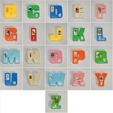 Vintage Tyco Sesame Street Textured Alphabet Replacement Letters 0421  