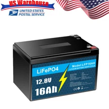 12V 16Ah Lithium Battery LiFePo4 Rechargeable for Motorcycle Marine RV Solar US
