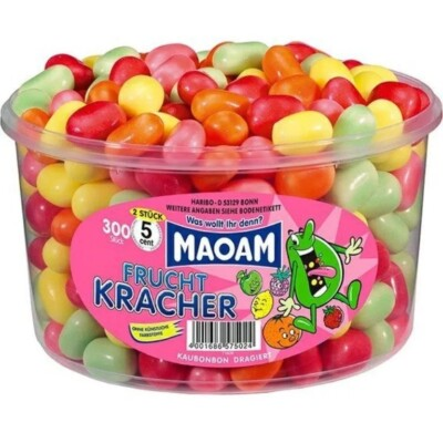 #ad Maoam Kracher Fruit Flavour Dissolvable Chewing Gum With Filling 1200g $30.00