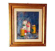 Marino Scardigli (Pistoia, 1921 - Pescia, 2005) olio su tela natura morta 40x50