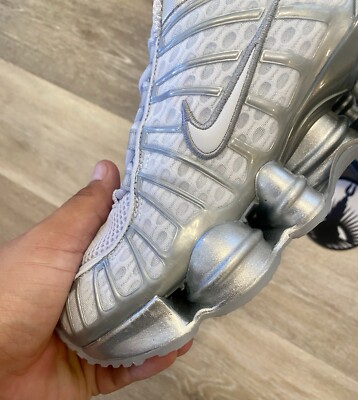 Nike Shox TL 'Chrome' Pure Platinum White AR3566-003 Women's Size