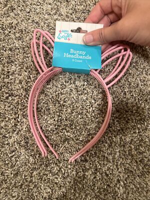 happy easter bunny headbands 3 count- NEW