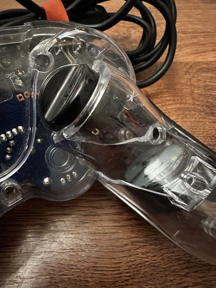 GameStop Clear See Through Controller for PlayStation 2 Tested READ - Image 3 of 4