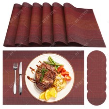 12er Set Tischset PVC Platzset Untersetzer Abwaschbar Platzdeckchen Platzdecke