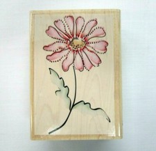 Hampton Art Stamps Wood Mounted Rubber Stamp Sangria Blossom KN2432 flower