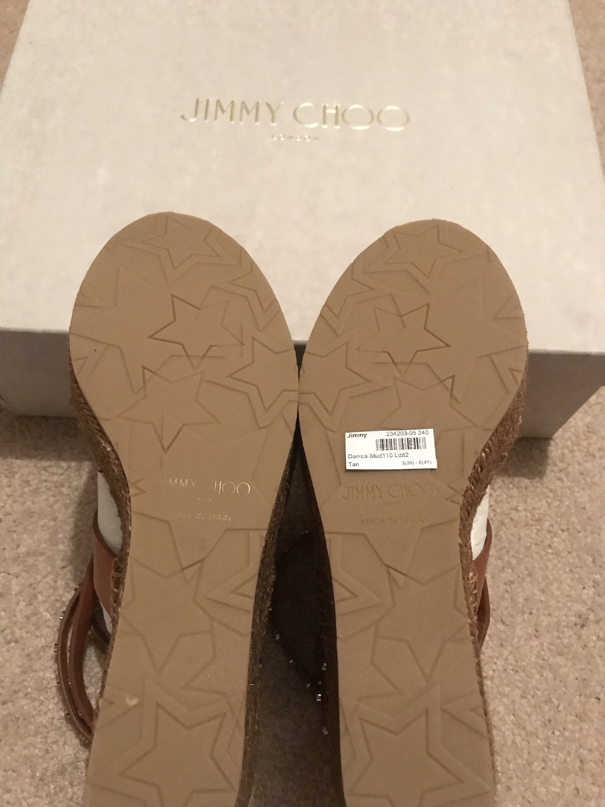 Genuine Jimmy Choo EU38.5 Cuña Sandalias-UK5.5 EU38.5 Choo - NWB 85f530 Genuine Jimmy Choo EU38.5 Cuña Sandalias-UK5.5 EU38.5 Choo - NWB 85f530