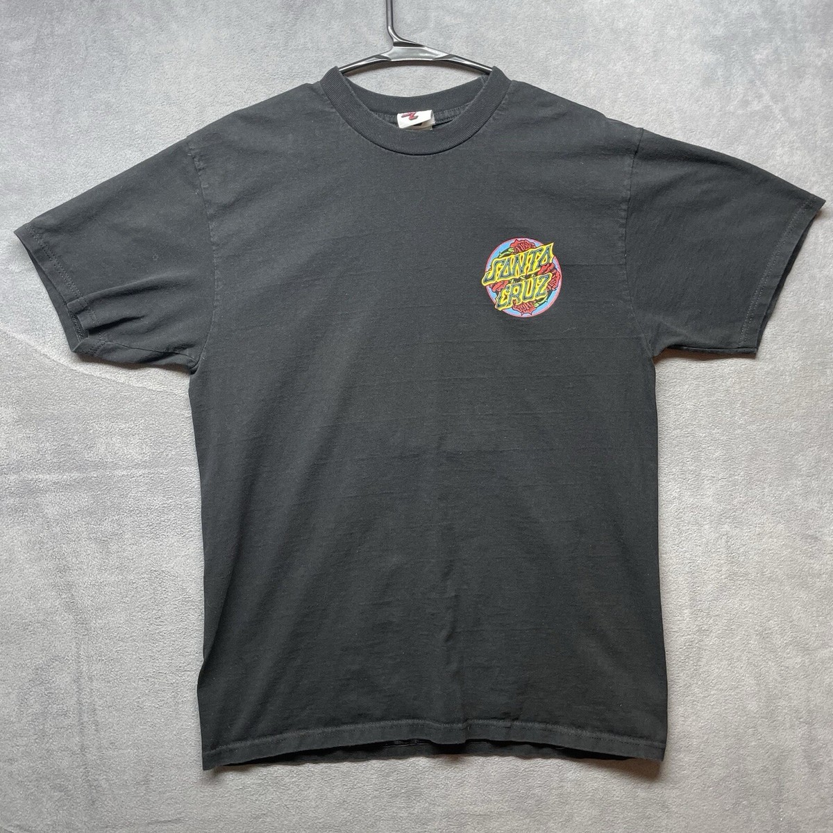 あ*様 80s SANTA CRUZ グレー XL Tシャツ Vintage Santa Cruz (rare tag) Short Sleeve Graphic T Shirt Black