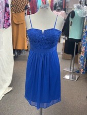 ADRIANNA PAPELL DRESS/BLUE/RETAIL$159/NEW WITH TAG/SIZE 12/LINED/LENGTH 38"/