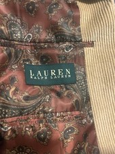 Lauren Ralph Lauren Macys Mens Store 46L Corduroy Blazer Tan Career Casual