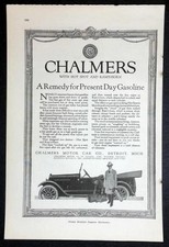 1920 Chalmers Motor Car print AD *A Remedy for Present Day Gasoline*