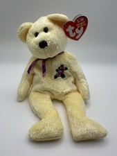 TY Beanie Babies - MOTHER the BEAR - Flowers - 8 inch - DOB 05-16-2002