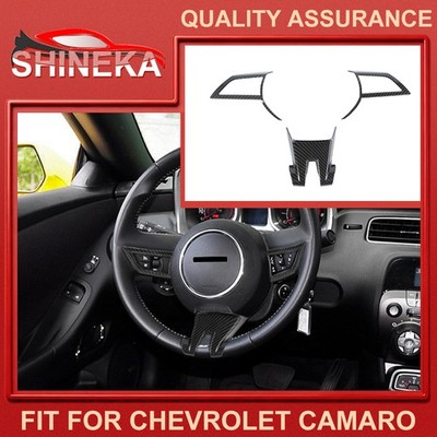 Carbon fiber Steering Wheel Molding Cover Trim Decor For Chevy Camaro 2010-2011