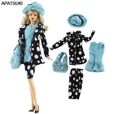 1pcs Doll Clothes 11.5" Doll 1/6 Doll Outfits Hat Coat Vest Skirts Handbag Set
