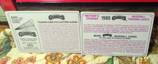 1986 Mothers Cookies SF Giants Expired Trading Card Album/More Cards Redemption