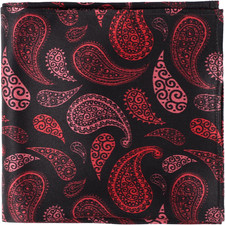 Paisley Silk Pocket Square for Men, Suit Handkerchief for Tux Wedding Prom