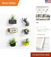 Waterproof  Lightweight Floating Shelves - 6x4 Inch for Easy Home Organization