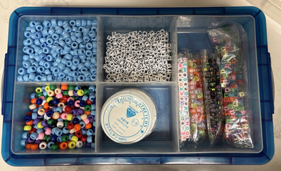 Jewelry Making Beads Kit Dozens Of Colorful Beads, Letters & String Storage Box