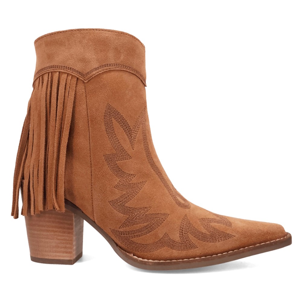Dingo Wild Sage Fringe Snip Toe Zippered Cowboy Booties Womens Size 85 M Casual 18490₽