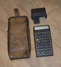 HP 41CV Calculator - VINTAGE w/ Card Reader 82104A Padded Case - Untested/Repair