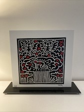 Keith Haring  : Impression sur panneau rigide avec COA. Exemplaire Unique