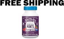 Zellie's 100 Xylitol Sugar Free Cherry Berry Breath 250 Count Pack of 1 
