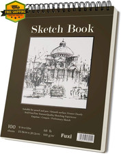 9x12 Sketch Book Top Spiral Bound Drawing Pad 100 Sheets Acid Free Paper