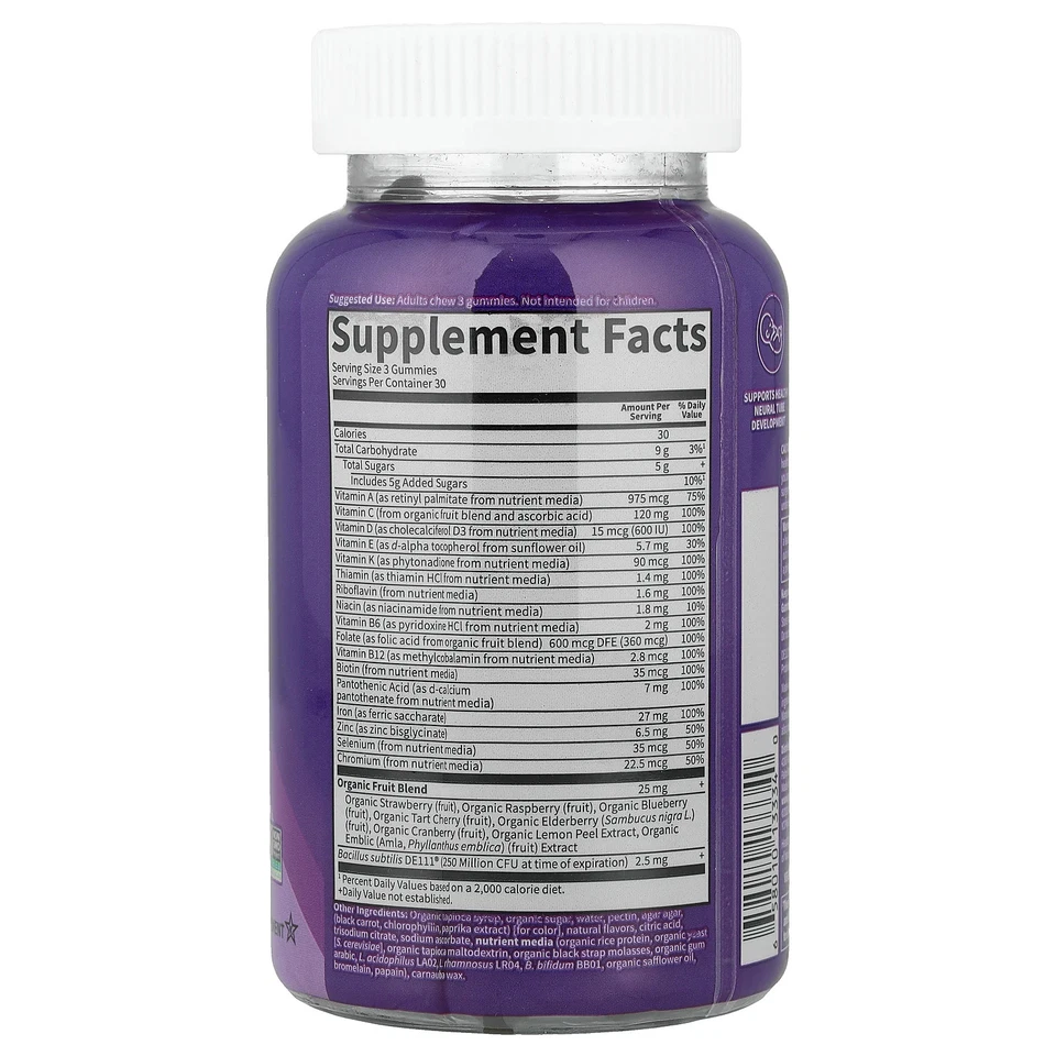 Gomitas Vitamin Code®, Multi Prenatal con Hierro y Folato, Limonada Cereza, 90 Foto 2 de 2