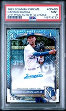 2025 BOWMAN CHROME PROSPECT AUTOS HTA CHOICE #CPADG DARISON GARCIA 013/150 PSA 9