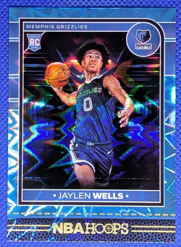 2024-25 Panini NBA Hoops JAYLEN WELLS RC #269 Teal Explosion Memphis Grizzlies