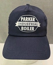 vtg Parker Industrial Boiler hat A frame leather strap back made in USA hat