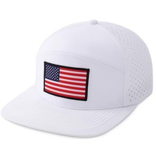 American Flag Baseball Cap, Flat Bill Brim Hat for Men Women, Patriotic Mesh ...