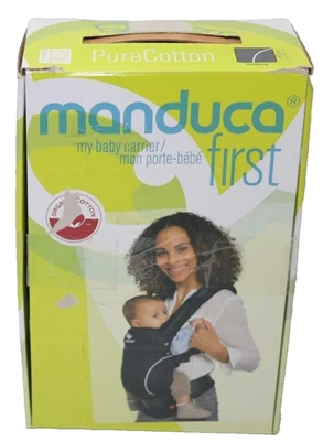 manduca First Babytrage PureCotton Dark Grey 3,5–20 kg Bauch Hüft Rücken - Bild 1 von 4