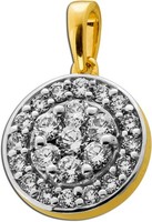 Diamant AnhäNger Gold 585 14K Natur Diamanten 0.50Ct