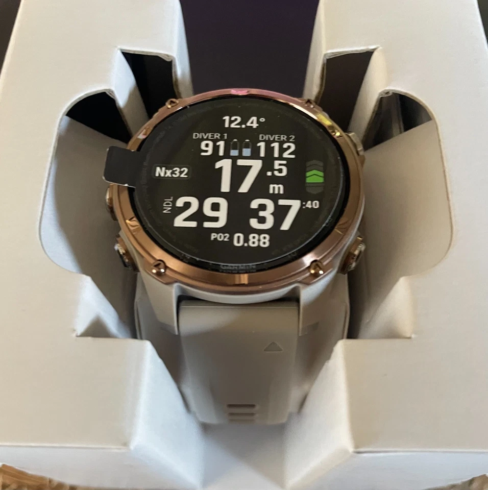 Montre connectée Garmin Descent Mk3i en titane avec revêtement PVD bronze - Photo 4/4